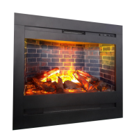 Электрокамин с 3D эффектом живого огня и пламени Glenrich Rumba с пультом Д.У.